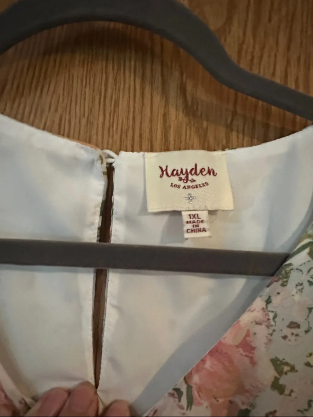 Hayden Floral Peplum Blouse in Pastel Pink, Yellow & Green - Picture 2 of 2